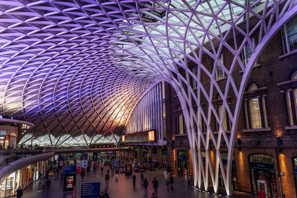 Concourse of King's Cross station in London